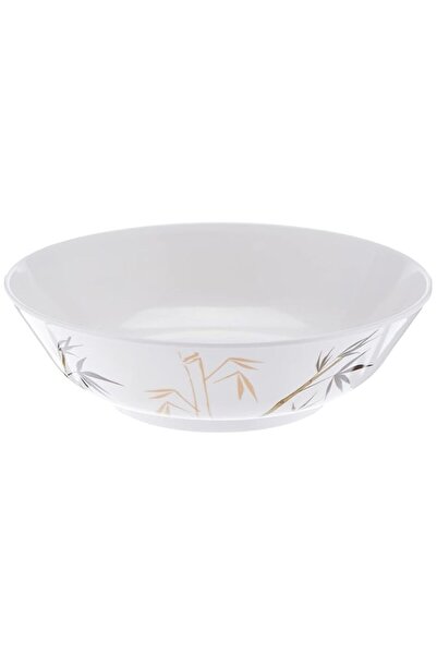 Generic Dinewell Melamine Green Bamboo Serving Bowl, 21 cm, White , Dwc2081GB...