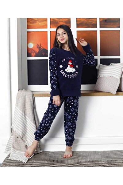 Intisimo Pijamale Cocolino pentru copii, fete, 5-12 ani, om de zăpadă, bleuma...