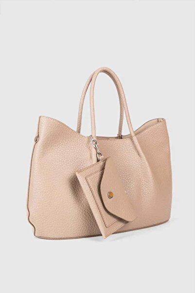 MORCA Women's Shoulder and Hand Bag Wallet Detailed Mink