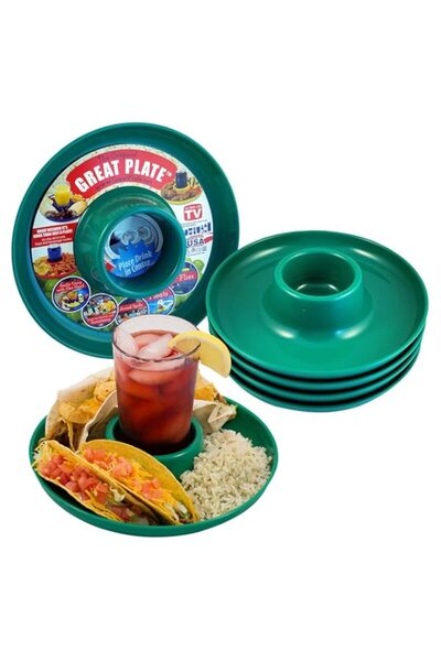 Generic Great Plate Food And Beverage, Green, Gpl-Grn