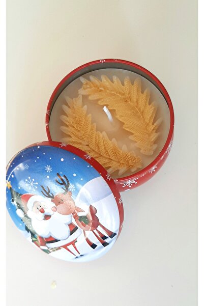 ArtINA esmaraldchic Scented candle in Christmas box, golden spikes, prosperity gifts, handmade, soy wax