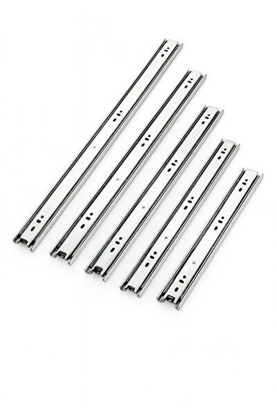 N.S NAMARK 35cm Smooth Pomegranate Metal Drawer Runner - High Quality Silver Rust Resistant Drawer Pulls