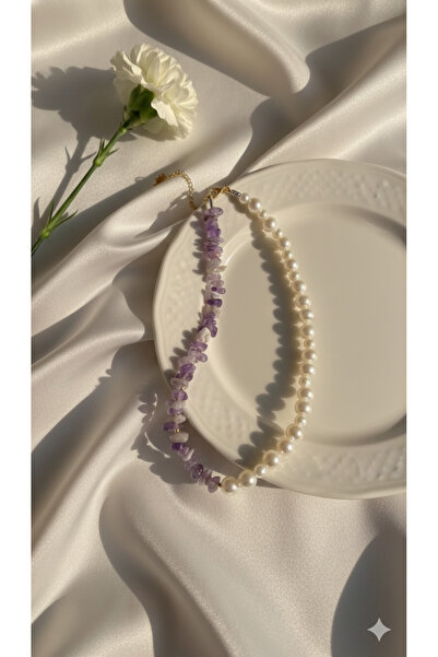 Home ✨️el yapımi ametist taşlı kolye | incilerle guzelligine guzellik, şifasina şifa kattik ⭐️