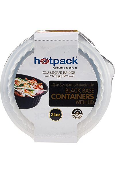 Hotpack Disposable Black Base, Bento, Food Storage, Microwavable Meal Prep Ro...