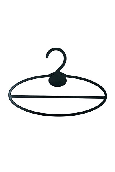 EZMK EV GEREÇLERİ Plastik Şal Eşarp Askısı, Siyah Renk, 20 Adet, 22x9 cm