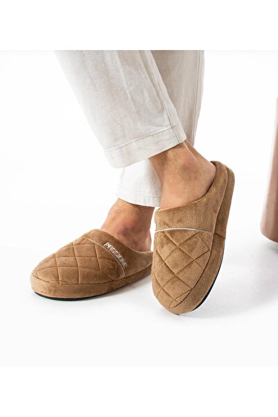 Lion κεντημένες βελούδινες ανδρικές χειμερινές παντόφλες με κλειστό μπροστινό μέρος για το σπίτι