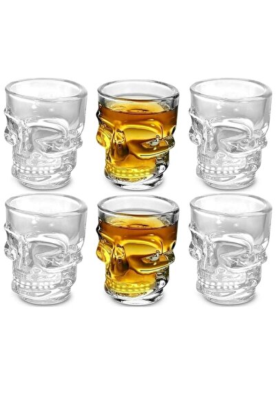 Generic Circleware Skull Face Heavy Base Whiskey Shot Gl, Set of 6, Party Hom...