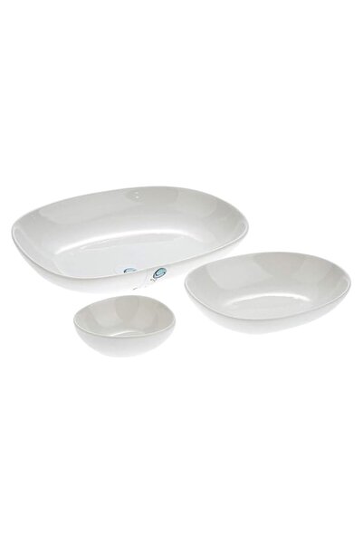 Generic Symphony white pebble nesting bowls - set of 3,white