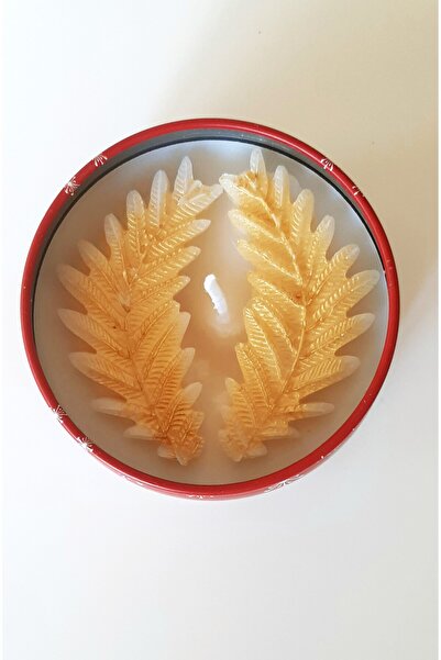 ArtINA esmaraldchic Lumanare parfumata in cutiuta de Craciun, spice aurii, cadouri prosperitate, handmade, ceara soia
