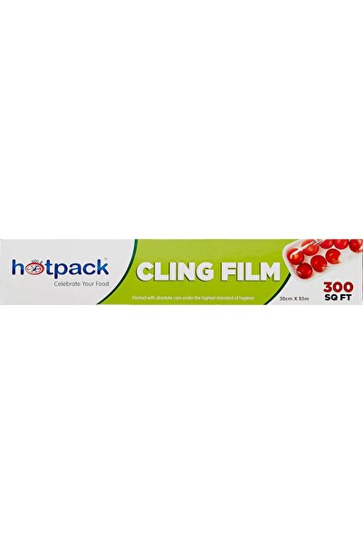 Hotpack غلاف بلاستيكي لتغليف الطعام - 300 قدم مربع