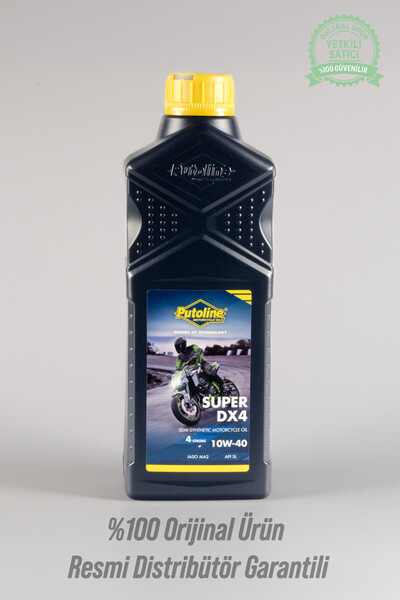 putoline 10W-40 SUPER DX4 Yarı Sentetik 4T Motosiklet Motor Yağı 1 Litre