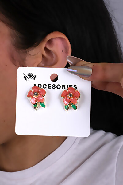 LOWEN AKSESUAR أقراط نسائية بتصميم زهور مينا