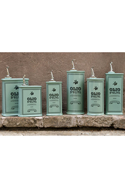 Rainbow Exclusive Nuovacer - vintage green square oil bottle 500ml