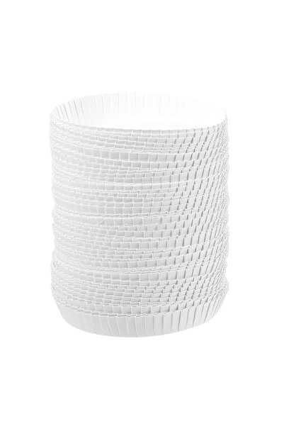 Generic YARNOW 100pcs Disposable Paper Cup Covers White Hot Cup Lids Recycled Drinking Lids Biodegradable C