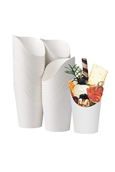 Generic 50pcs French Fries Holder, 14oz Charcuterie Cups, Disposable Take-out...