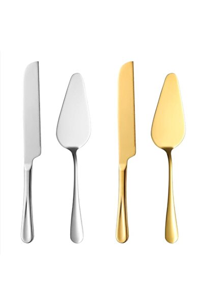 Generic Cake Knife and Server Set, 27.2 cm Wedding Cake Cutting Tools, Stainl...
