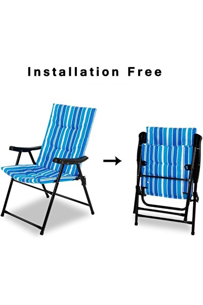 BUNCA 🪑 Lightweight and durable folding camping chair for the countryside with a comfortable backrest, easy to carry and store