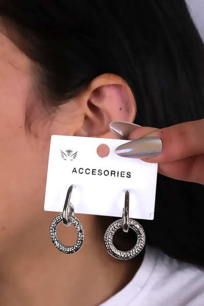 LOWEN AKSESUAR Hooked Ring Design Women's Earrings
