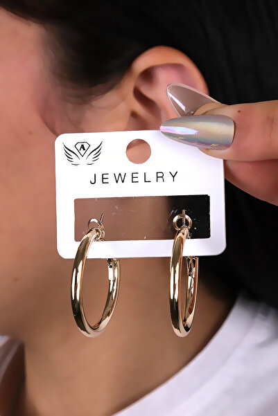 LOWEN AKSESUAR أقراط دائرية نسائية ذهبية