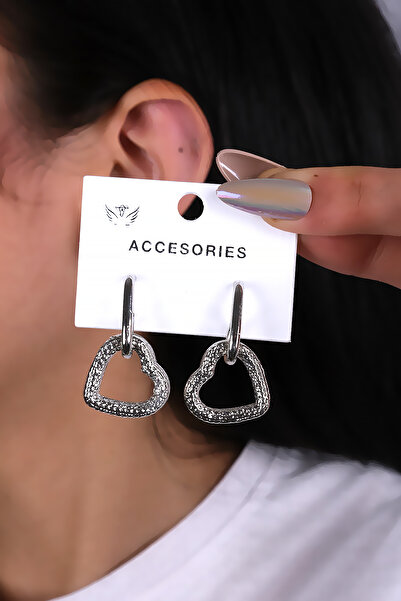 LOWEN AKSESUAR أقراط نسائية بتصميم قلب مع خطاف