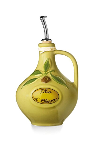 Genel Markalar - Vintage Yeşil Zeytin Kabartmalı Yağlık v1 750ml