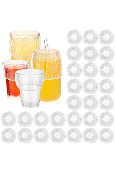 Generic 100 Pcs Disposable Cup Covers For Drinks, Drink Protective Cap, Keeps...
