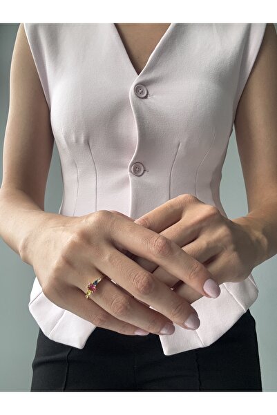 Ressia Princess Model Colorful Zircon Stone Elegant Oval Four Stone Design Ring