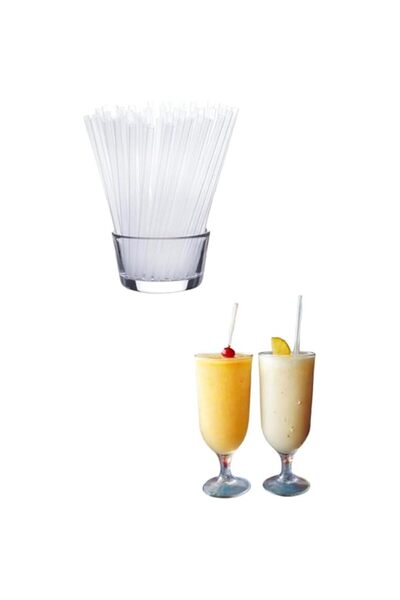 Generic Clear Plastic Drinking Straws, Disposable, 200 Count