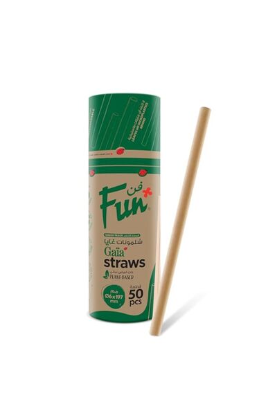Generic Fun Gaia Eco Friendly Disposable Straw 6x197mm (Pack of 50)