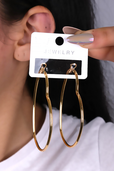 LOWEN AKSESUAR أقراط نسائية متوسطة الحجم بتصميم على شكل قلب