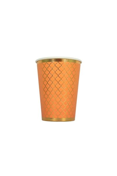Generic Peacock Supplies Prickly Pear Moroccan Party Cups 10-Pieces, Amber