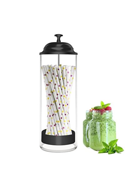 Generic Tazweeq Straw Holder, for Standard Size Drinking Straws, Acrylic Plastic Straw Dispenser, for Count