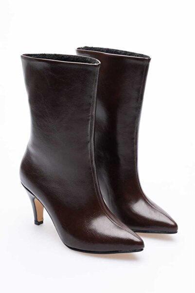 emela kids shoes Sivri Burun İnce Topuk SIYAH RUGAN BOT