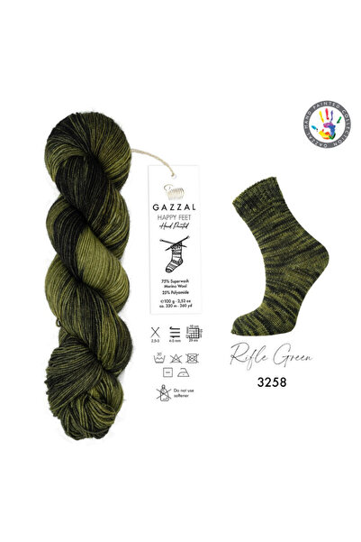 Gazzal Happy Feet %75 Superwash Merino %25 Polyamid – 100 g 330 m Çorap ve İn...