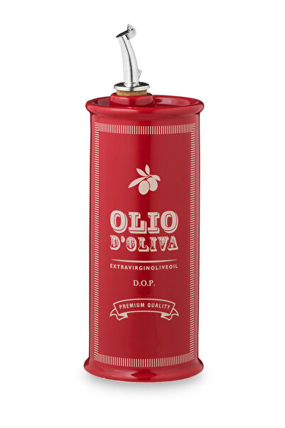 Nuovacer - Vintage Kırmızı Silindir Yağlık 500ml