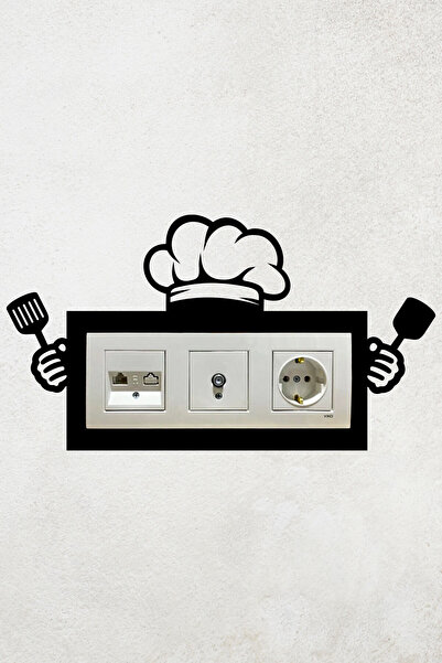 Mio Life Mutfak Tasarım 3lü Priz Çerçevesi (İÇ ÖLÇÜ 22,75X8,4 CM) Üçlü Dekor Priz Çerçeve Mutfak Dekorasyonu