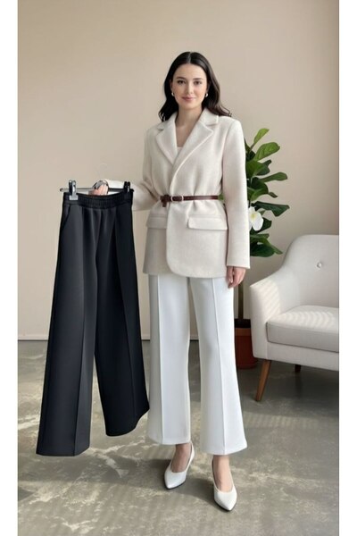 inci wears Çımalı Scuba Palozzo Pants