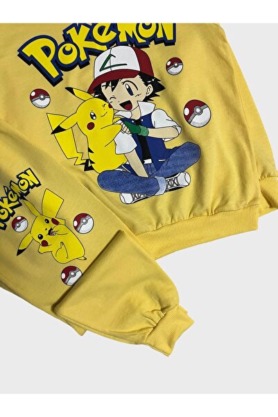 tusem butik homewear Σετ εποχιακής πιτζάμας με μακρυμάνικο κίτρινο χρώμα για αγόρια