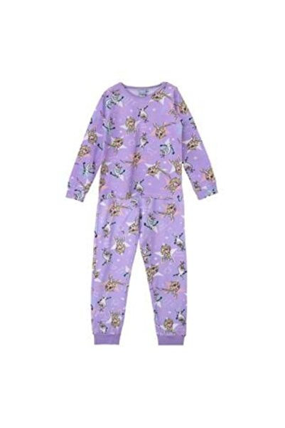 Jumbo Lilac Cotton Winter Pajama Set with Frozen 2 Pattern