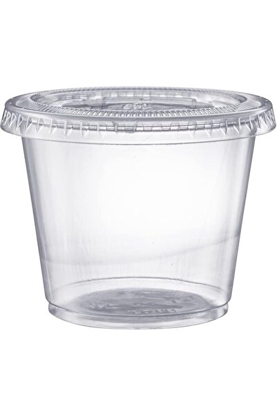 Generic YelaJoy (5 oz - 100 Sets) Clear Diposable Plastic Portion Cups With Lids, Small Mini Containers For