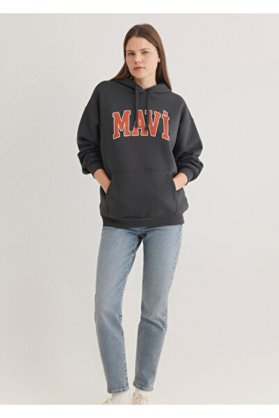 Mavi Anthracite Women's Hooded Sweatshirt Dmk.M1600361-80106