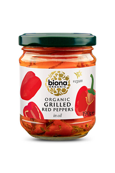 biona Ardei roșii la grătar în ulei, 190g,