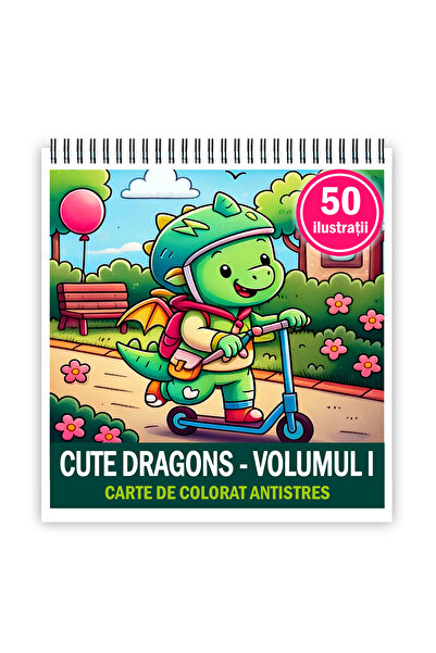 Legendary Gifts Carte de colorat, 50 de ilustrații Dragoni Drăguți - Volumul ...