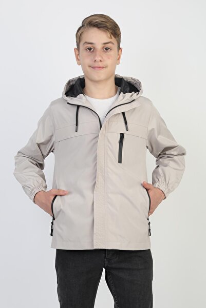 ASYAKİDS CLUB Boy's Hooded Pocket Lined Seasonal Raincoat