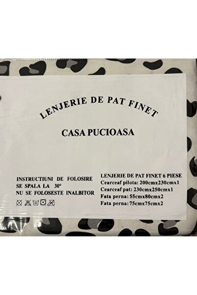 Casa Pucioasa Finet Bed Linen, 6 Piece Set