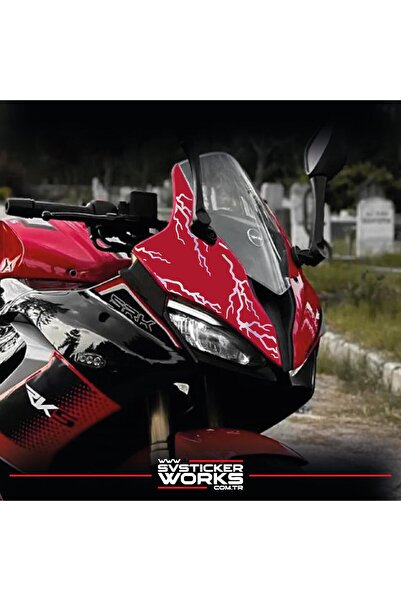 ARONA RKS SRK250RR Sticker Kaplama Şimşek Ön Kafa Sticker Dekor Etiket