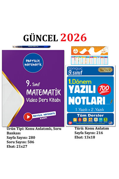 Tonguç Yayınları 9. Sınıf Partikül Matematik Video Ders Kitabı ve Yazılı Notl...