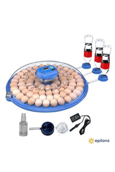 soonaksesuar Mz-80/240 Double-Violent Fully Automatic Incubator Farm Type with Wifi Bulb Camera Gift