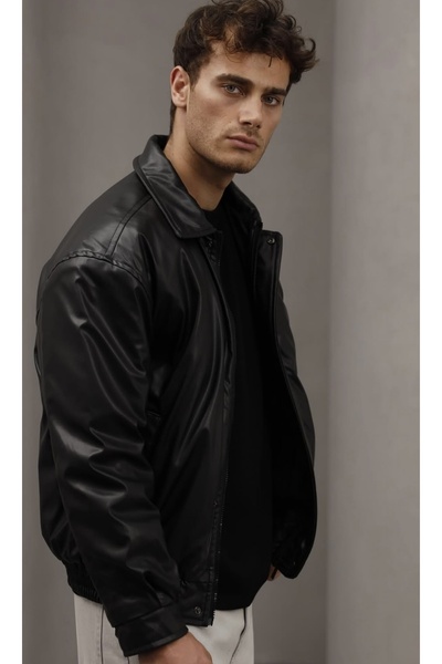gentofSKY Basic Oversize Leather Jacket - Modern and Stylish Look