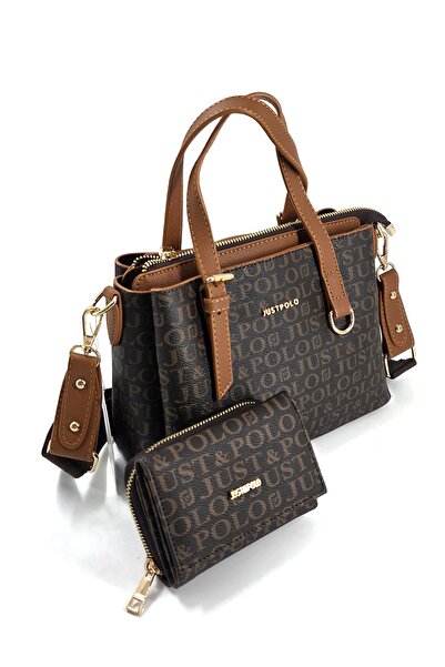 Just Polo Original Women's 3-Compartment Luxury Soft Leather Adjustable Crossbody Shoulder Bag Wallet Konbini